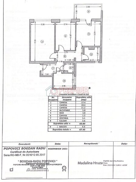 Sos. Giurgiului, plan secund, 3 camere.